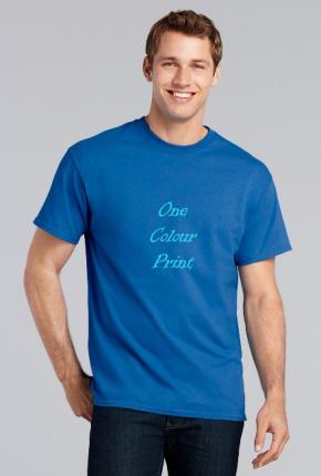 GILDAN T-SHIRT WITH 1 COLOUR PRINT